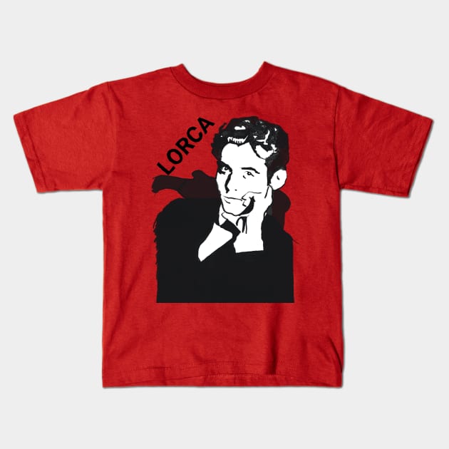 Frederico Garcia Lorca Kids T-Shirt by WellRed